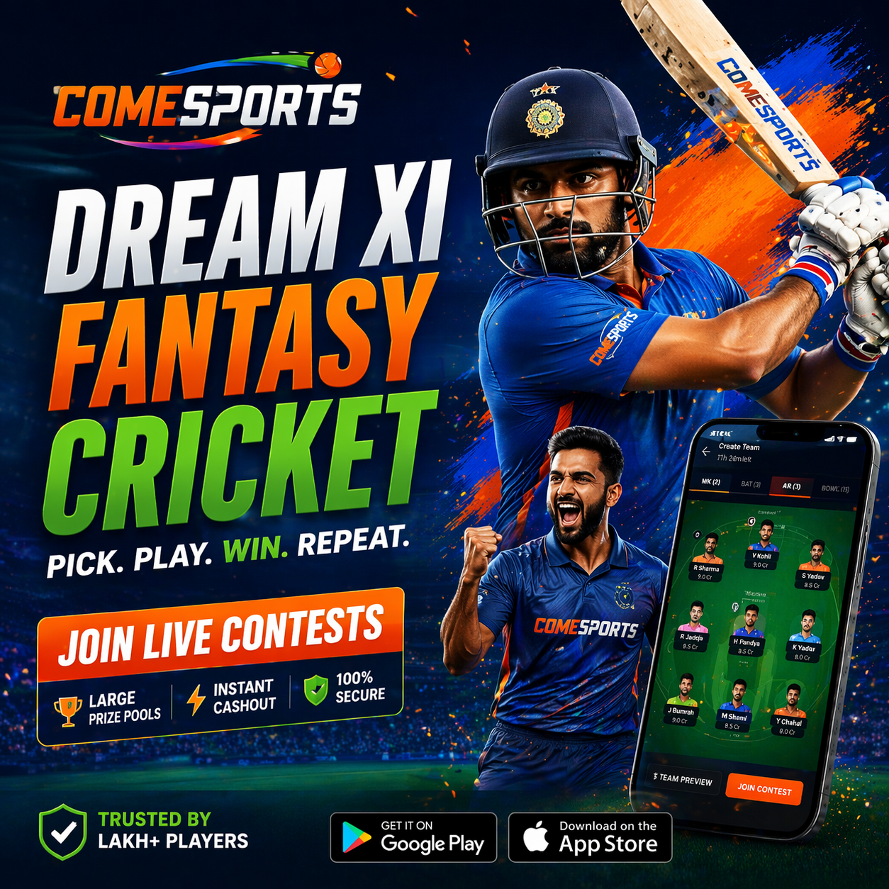 COME COM 11 fantasy sports main visual